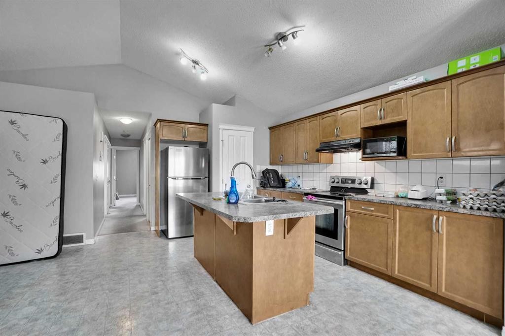250 Martinwood Place Ne, Calgary, AB - Indoor Photo Showing Kitchen With Double Sink