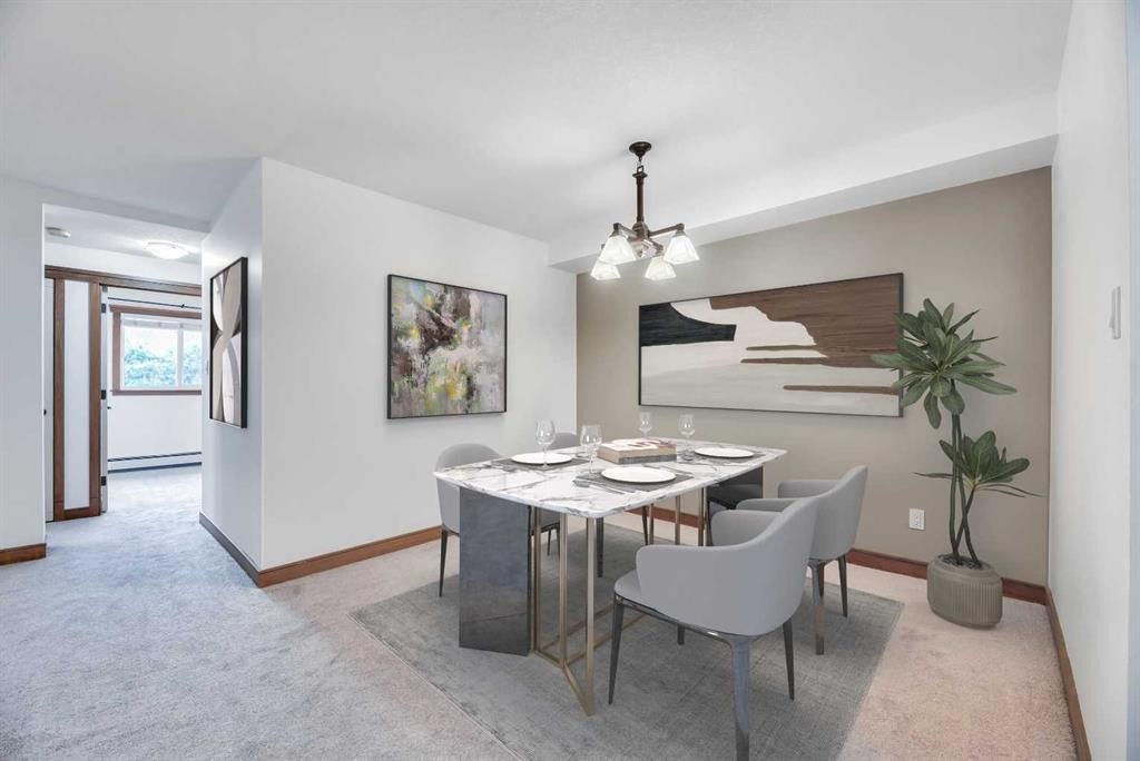 209-315 50 Avenue Sw, Calgary, AB - Indoor Photo Showing Dining Room