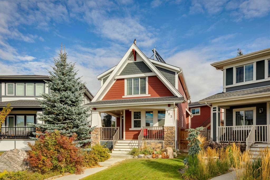 123 Marquis Green Se, Calgary, AB - Outdoor With Deck Patio Veranda With Facade