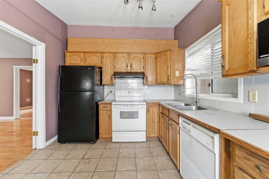 61 Martinview Crescent Ne, Calgary, AB - Indoor Photo Showing Kitchen With Double Sink