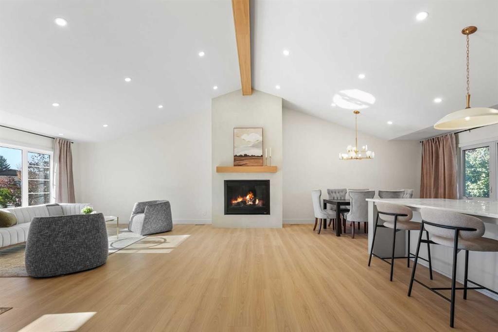 1016 Mapleglade Drive Se, Calgary, AB - Indoor With Fireplace
