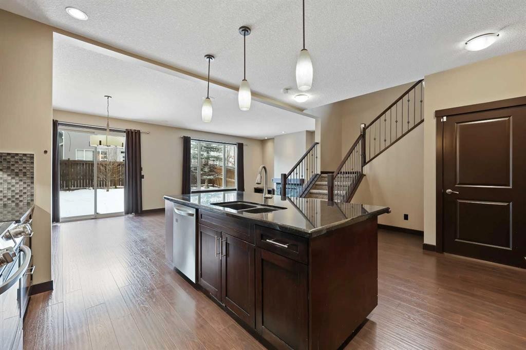 226 Sage Meadows Circle Nw, Calgary, AB - Indoor Photo Showing Kitchen With Double Sink