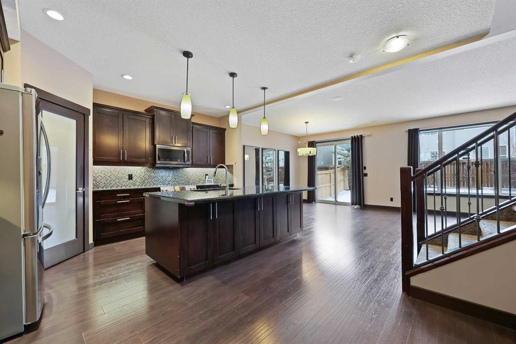 226 Sage Meadows Circle Nw, Calgary, AB - Indoor Photo Showing Kitchen With Stainless Steel Kitchen With Upgraded Kitchen