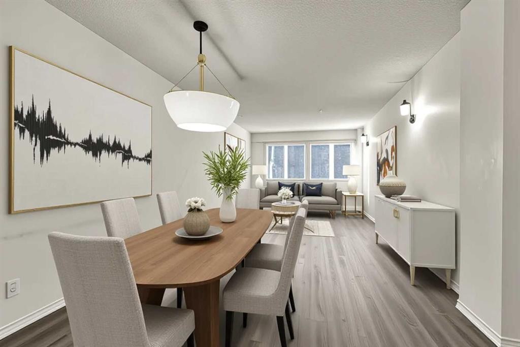 210-103 10 Avenue Nw, Calgary, AB - Indoor Photo Showing Dining Room