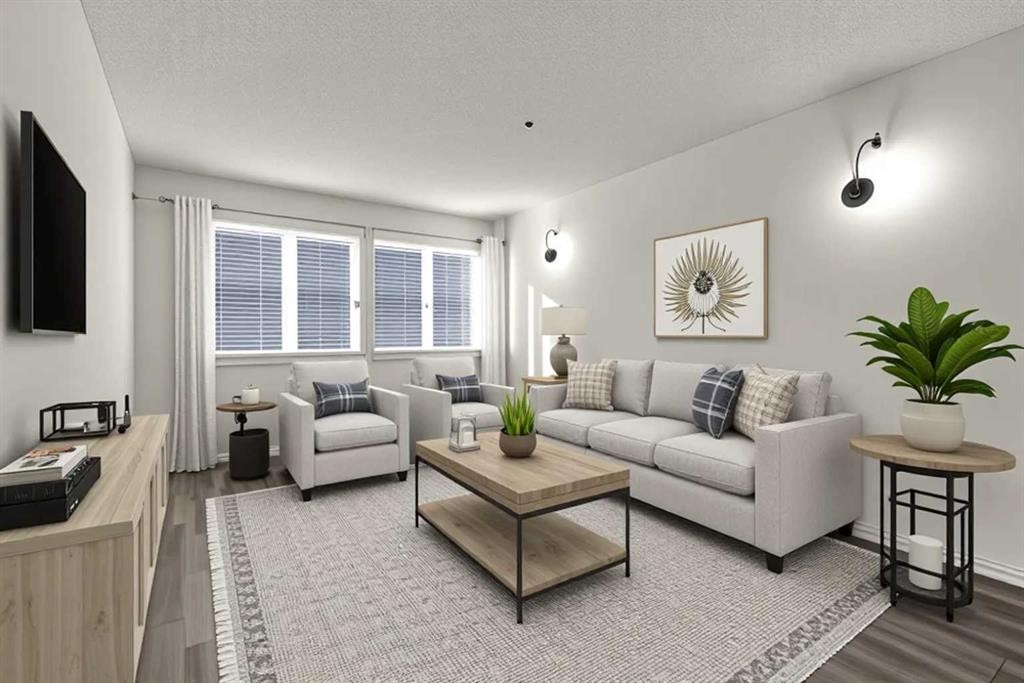 210-103 10 Avenue Nw, Calgary, AB - Indoor Photo Showing Living Room