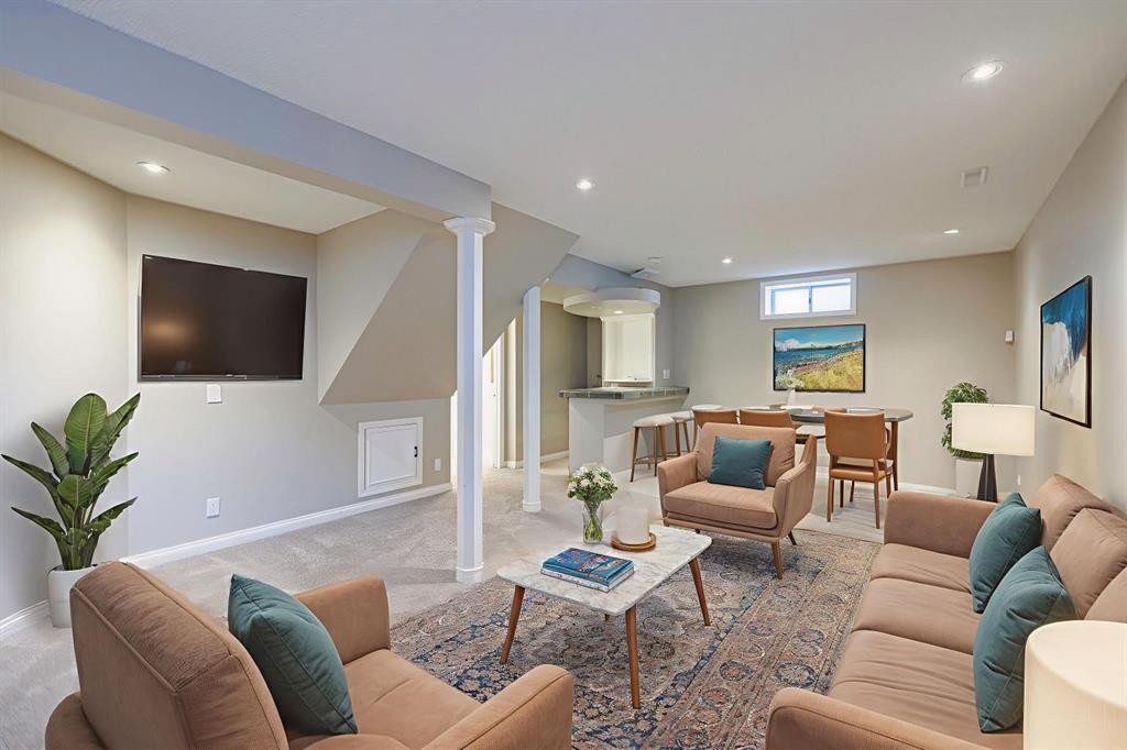 44 Macewan Ridge Close Nw, Calgary, AB - Indoor Photo Showing Living Room