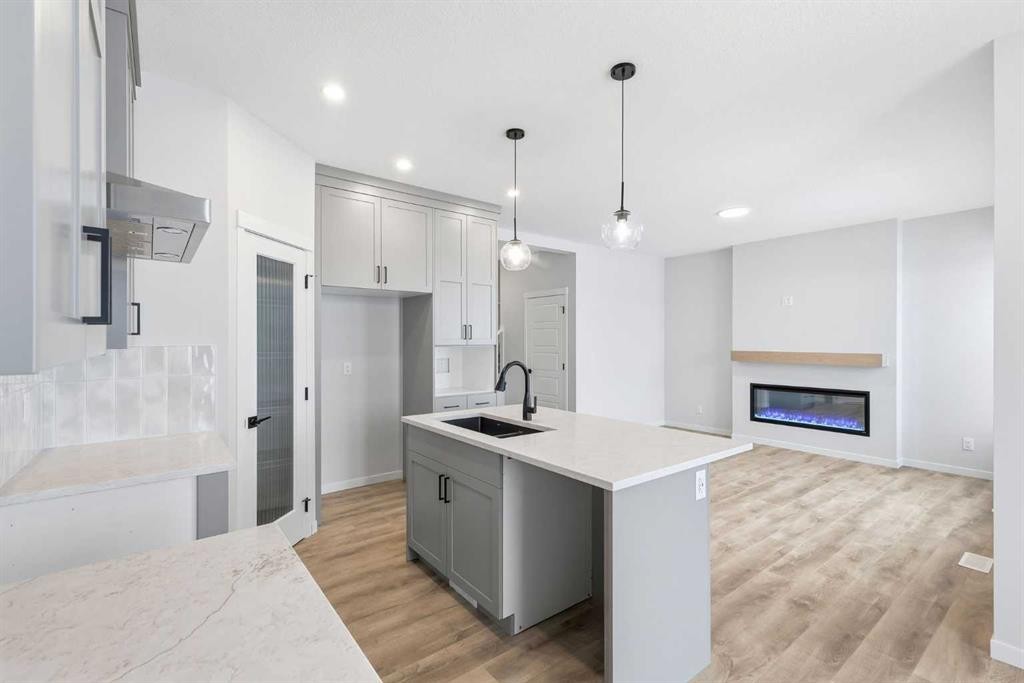 170 Herron Way Ne, Calgary, AB - Indoor Photo Showing Kitchen With Upgraded Kitchen
