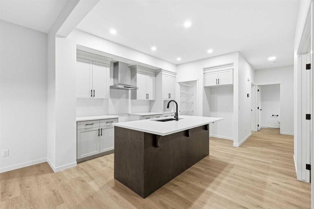 48 Herron Way Ne, Calgary, AB - Indoor Photo Showing Kitchen With Upgraded Kitchen