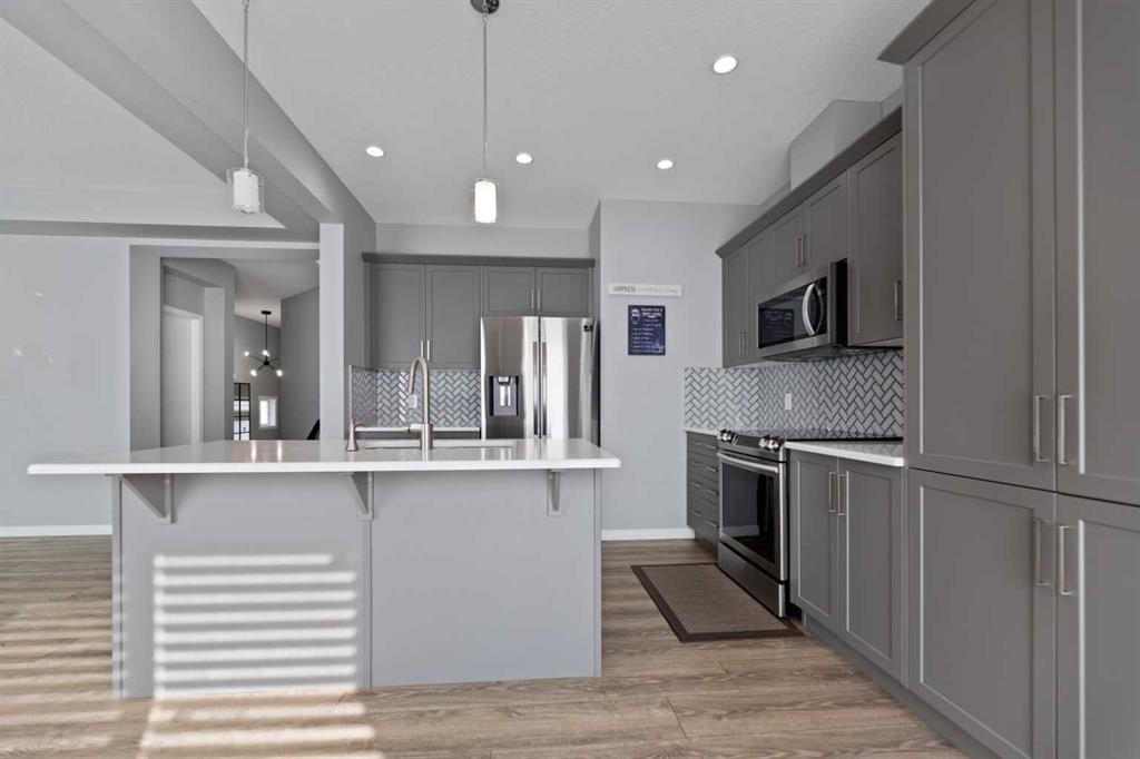 138 Cityside Way Ne, Calgary, AB - Indoor Photo Showing Kitchen With Stainless Steel Kitchen With Upgraded Kitchen