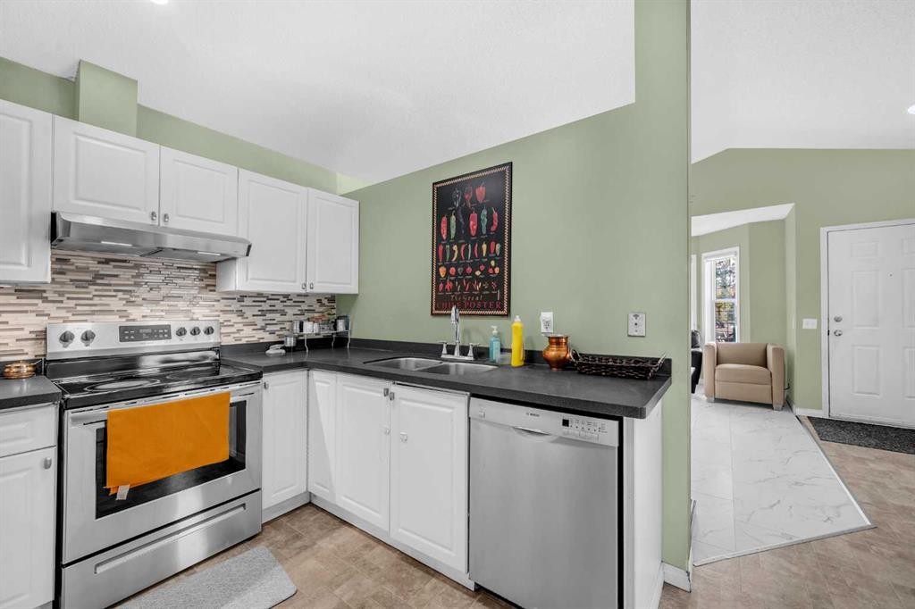48 Martin Crossing Court Ne, Calgary, AB - Indoor Photo Showing Kitchen With Double Sink