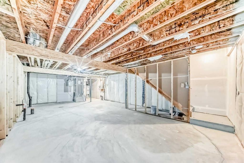 1449 Bayview Point Sw, Airdrie, AB - Indoor Photo Showing Basement