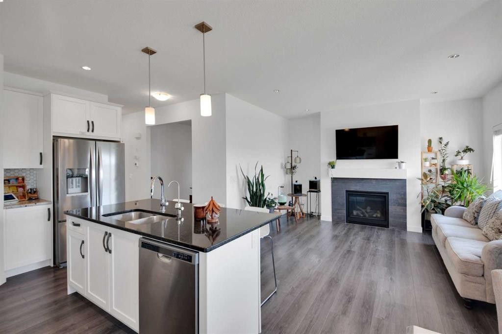 301 Sage Meadows Park Nw, Calgary, AB - Indoor With Fireplace
