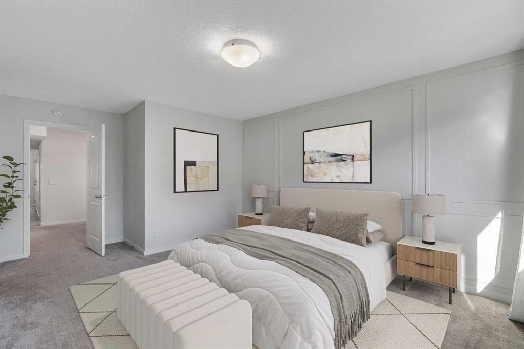 20 Rowley Common Nw, Calgary, AB - Indoor Photo Showing Bedroom