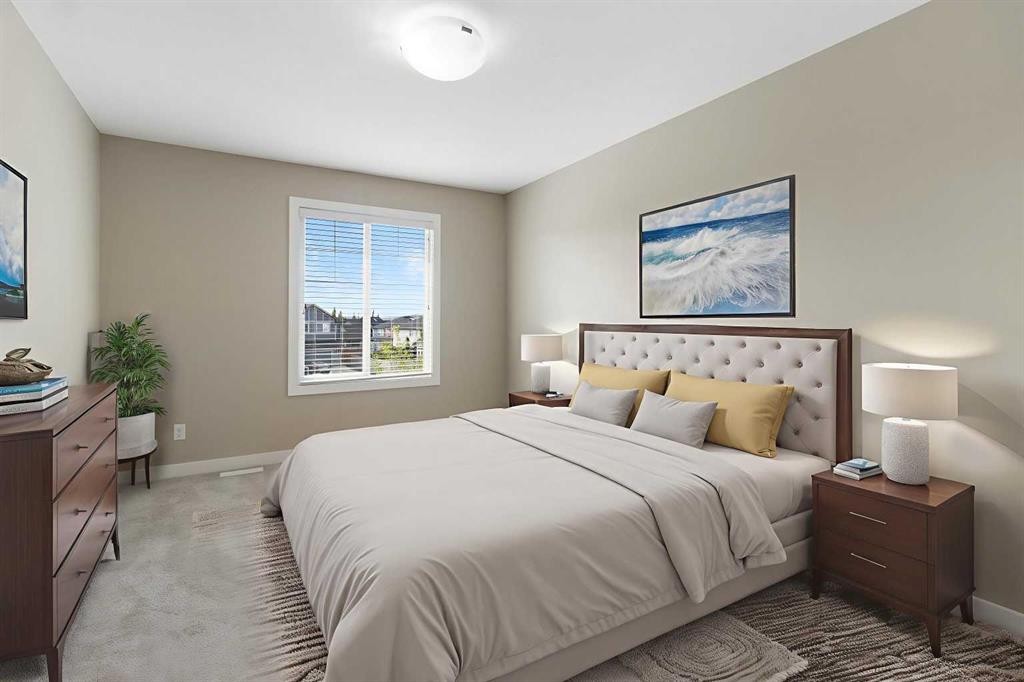 33 Silverado Crest Bay Sw, Calgary, AB - Indoor Photo Showing Bedroom