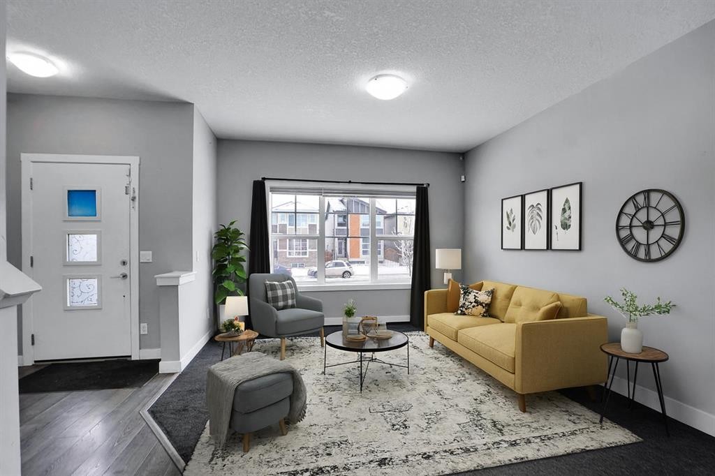 1127 Cornerstone Street Ne, Calgary, AB - Indoor Photo Showing Living Room