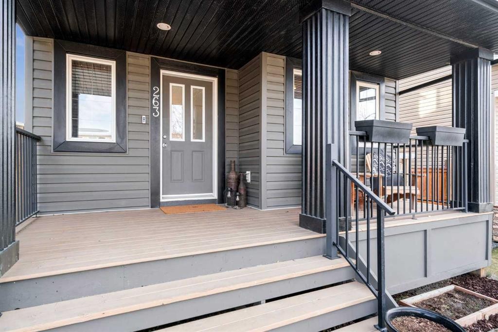 263 Evanston Way Nw, Calgary, AB - Outdoor With Deck Patio Veranda With Exterior