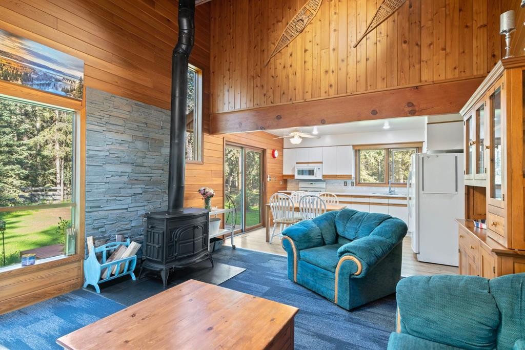 9 Ghost Road, Benchlands, AB - Indoor Photo Showing Living Room