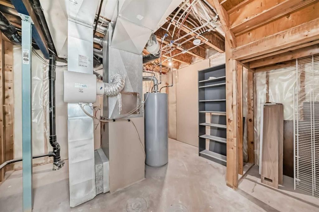 936 Cranston Drive Se, Calgary, AB - Indoor Photo Showing Basement