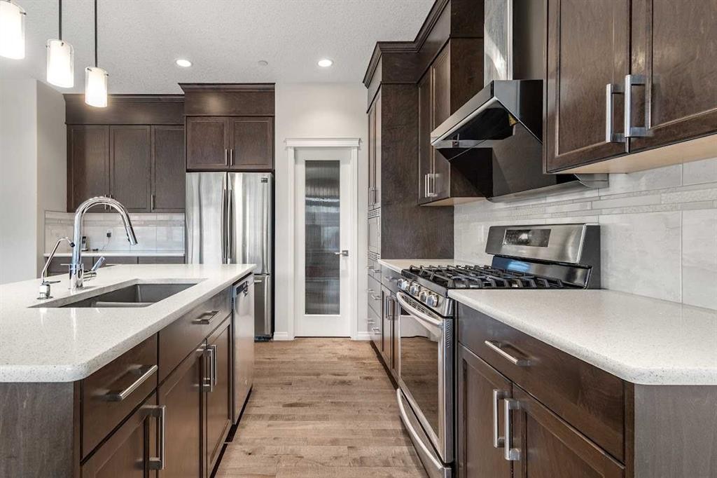 175 Howse Rise Ne, Calgary, AB - Indoor Photo Showing Kitchen With Stainless Steel Kitchen With Upgraded Kitchen