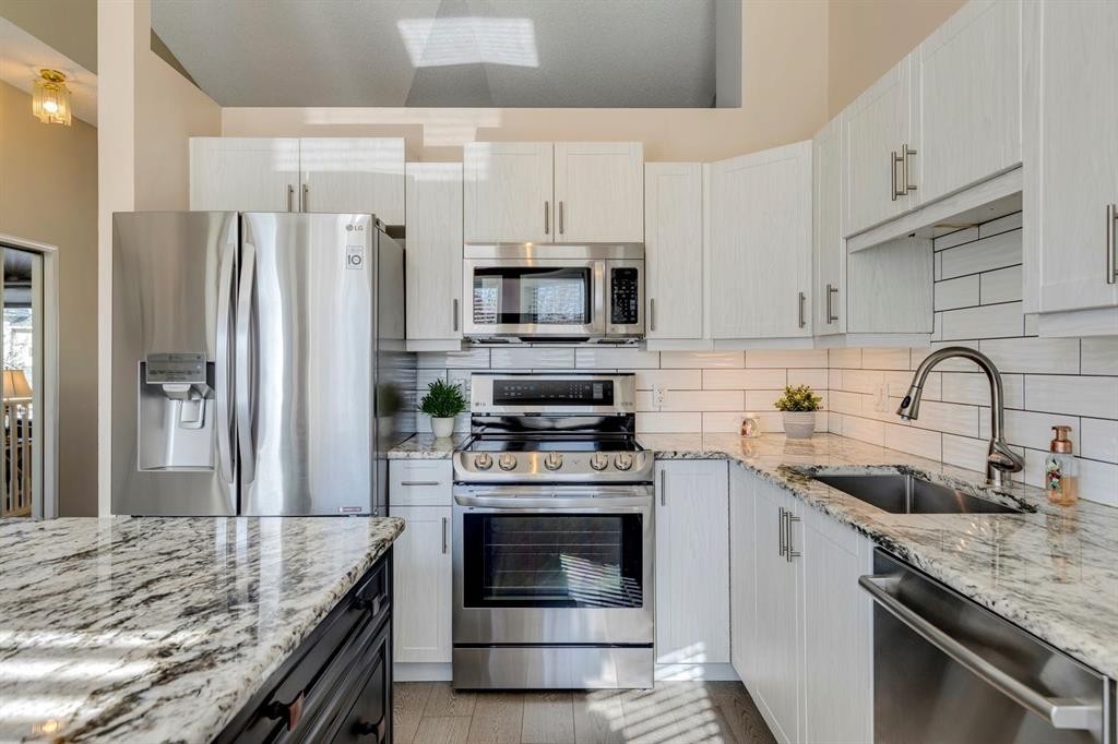 19 Sunlake Gardens Se, Calgary, AB - Indoor Photo Showing Kitchen With Upgraded Kitchen