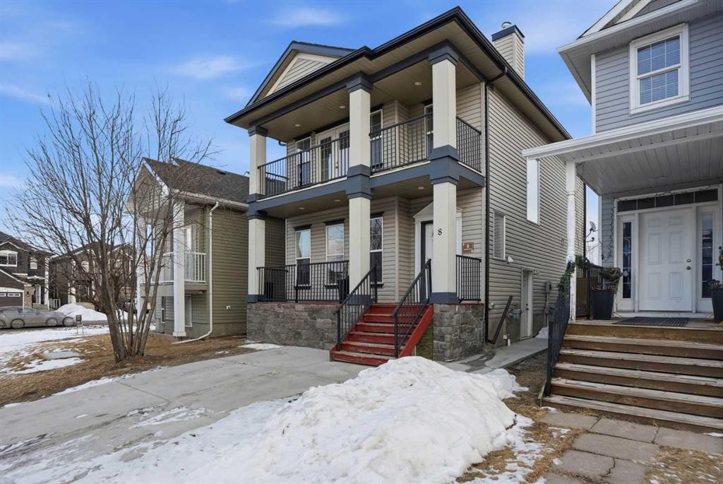 8 Taralake Way Ne, Calgary, AB - Outdoor With Balcony With Facade