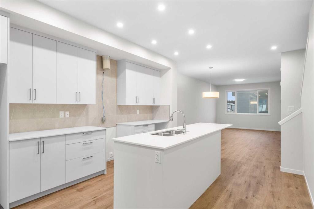 107 Royston Way Nw, Calgary, AB - Indoor Photo Showing Kitchen With Double Sink With Upgraded Kitchen