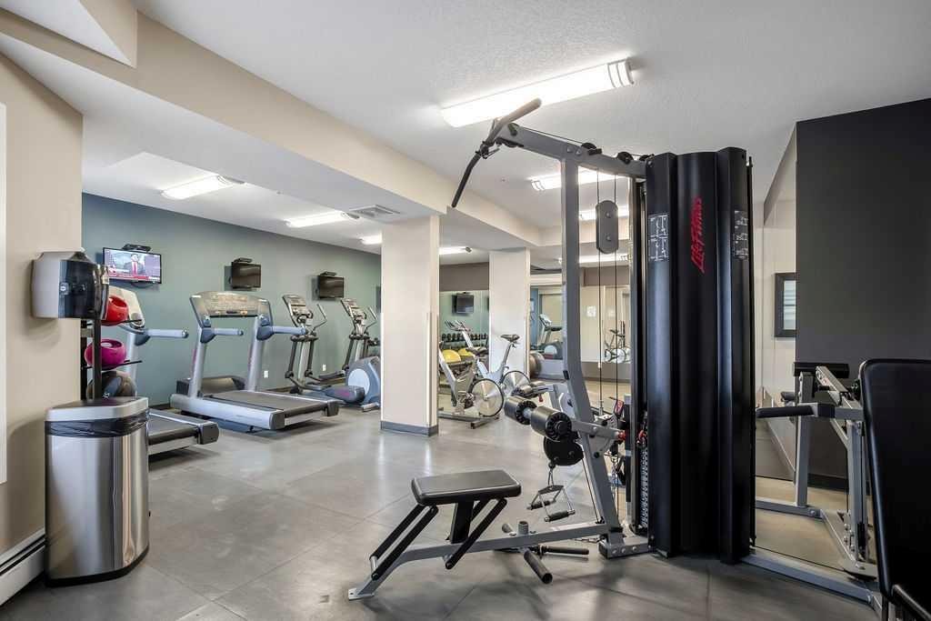 321-402 Marquis Lane Se, Calgary, AB - Indoor Photo Showing Gym Room