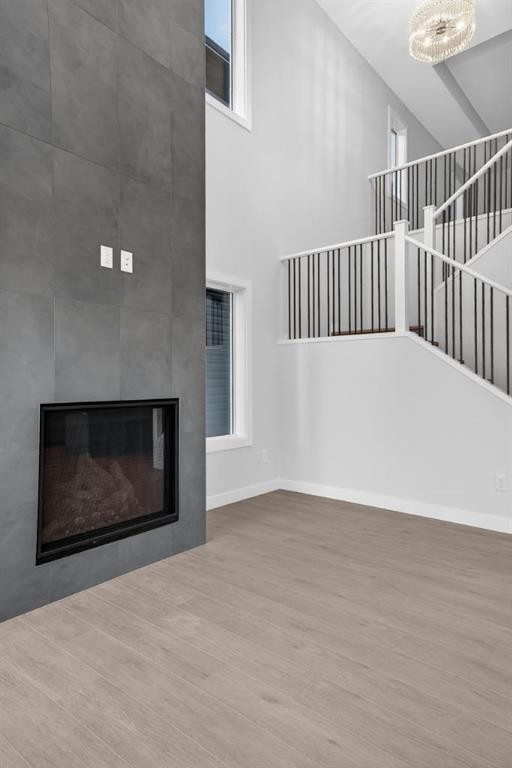 93 Walgrove Bay Se, Calgary, AB - Indoor With Fireplace