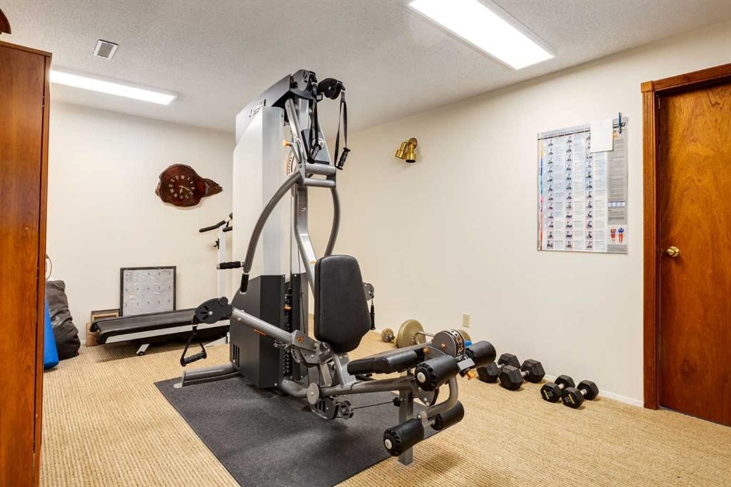 21 Midridge Green Se, Calgary, AB - Indoor Photo Showing Gym Room