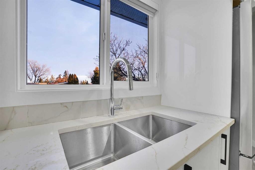 3908 49 Street Ne, Calgary, AB - Indoor Photo Showing Kitchen With Double Sink