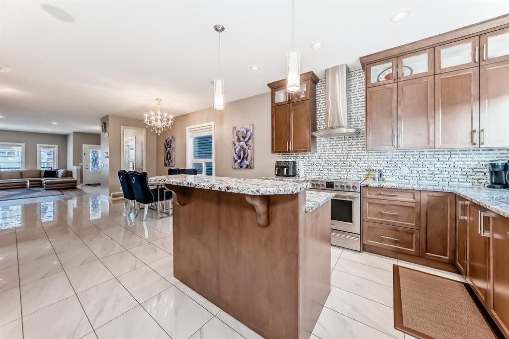 36 Red Embers Row Ne, Calgary, AB - Indoor Photo Showing Kitchen With Upgraded Kitchen