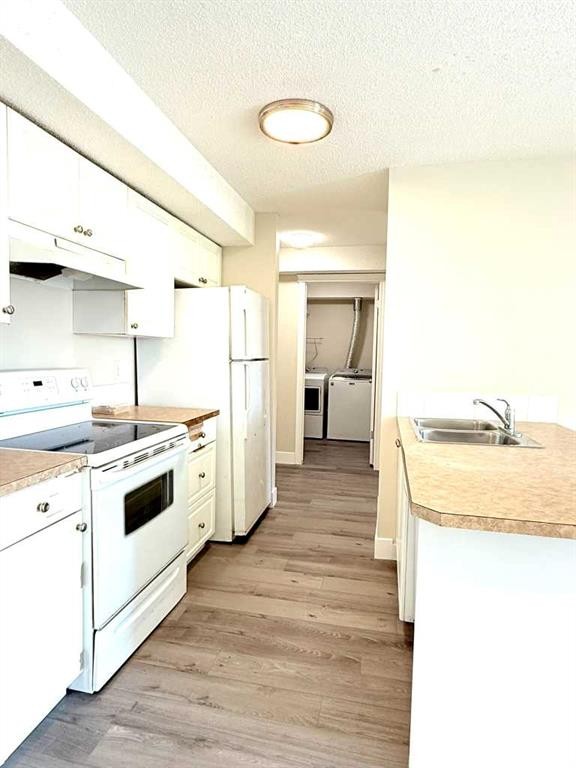 207-5555 Falsbridge Drive Ne, Calgary, AB - Indoor Photo Showing Kitchen With Double Sink