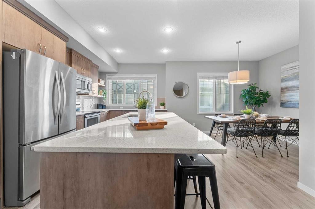 108 Nolanlake Villas Nw, Calgary, AB - Indoor Photo Showing Kitchen With Stainless Steel Kitchen With Upgraded Kitchen