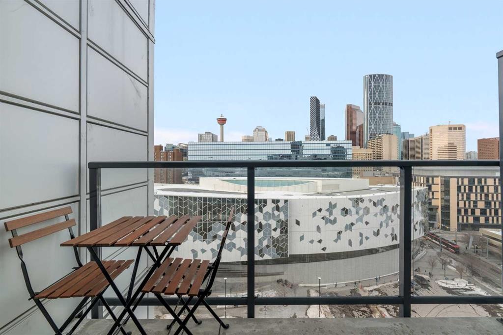 1503-450 8 Avenue Se, Calgary, AB - Outdoor With Balcony With View