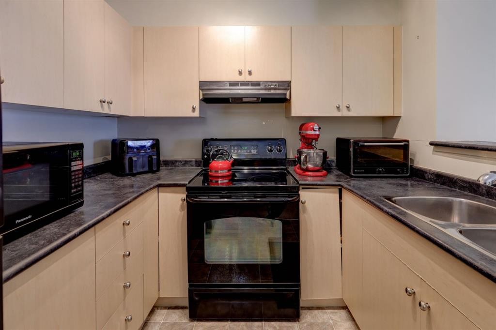 1413-1140 Taradale Drive Ne, Calgary, AB - Indoor Photo Showing Kitchen With Double Sink