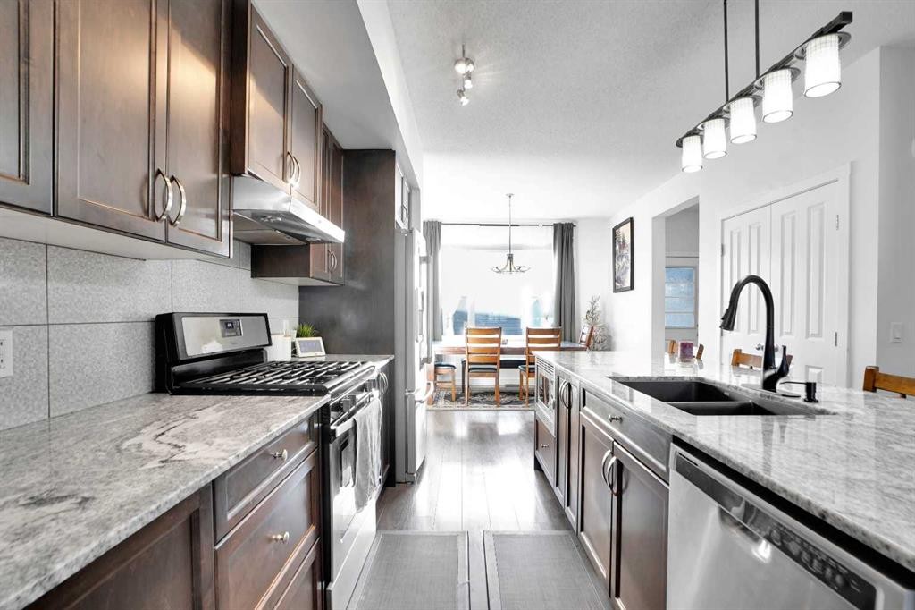 243 Cornerstone Avenue Ne, Calgary, AB - Indoor Photo Showing Kitchen With Double Sink With Upgraded Kitchen