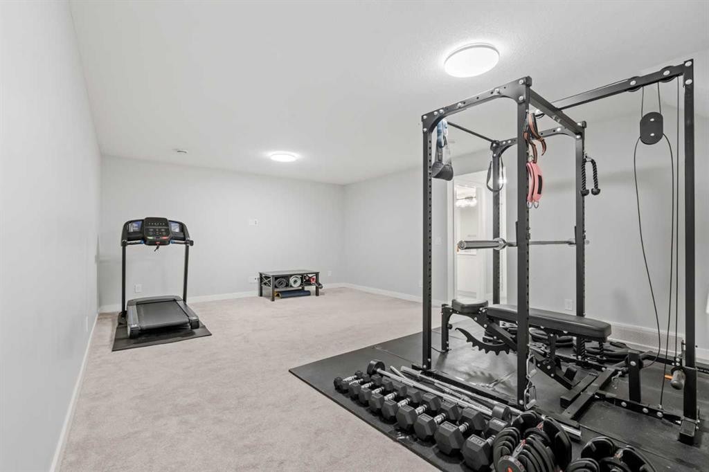 86 Legacy Woods Place Se, Calgary, AB - Indoor Photo Showing Gym Room