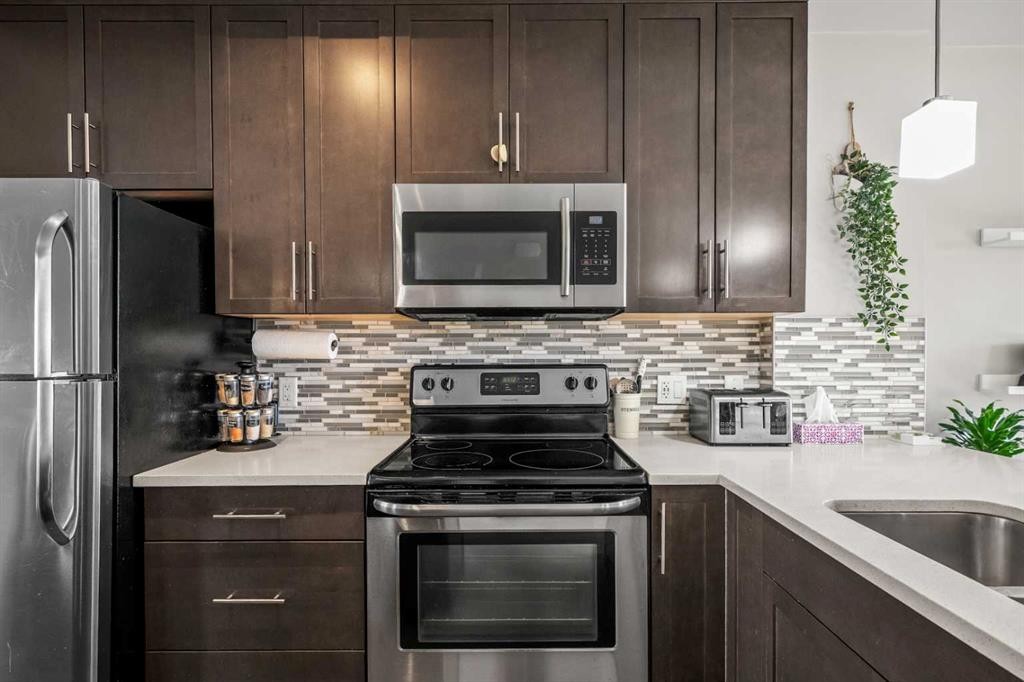 51 Redstone Circle Ne, Calgary, AB - Indoor Photo Showing Kitchen With Stainless Steel Kitchen With Upgraded Kitchen