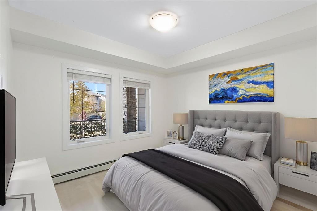 105-100 Cranfield Common Se, Calgary, AB - Indoor Photo Showing Bedroom
