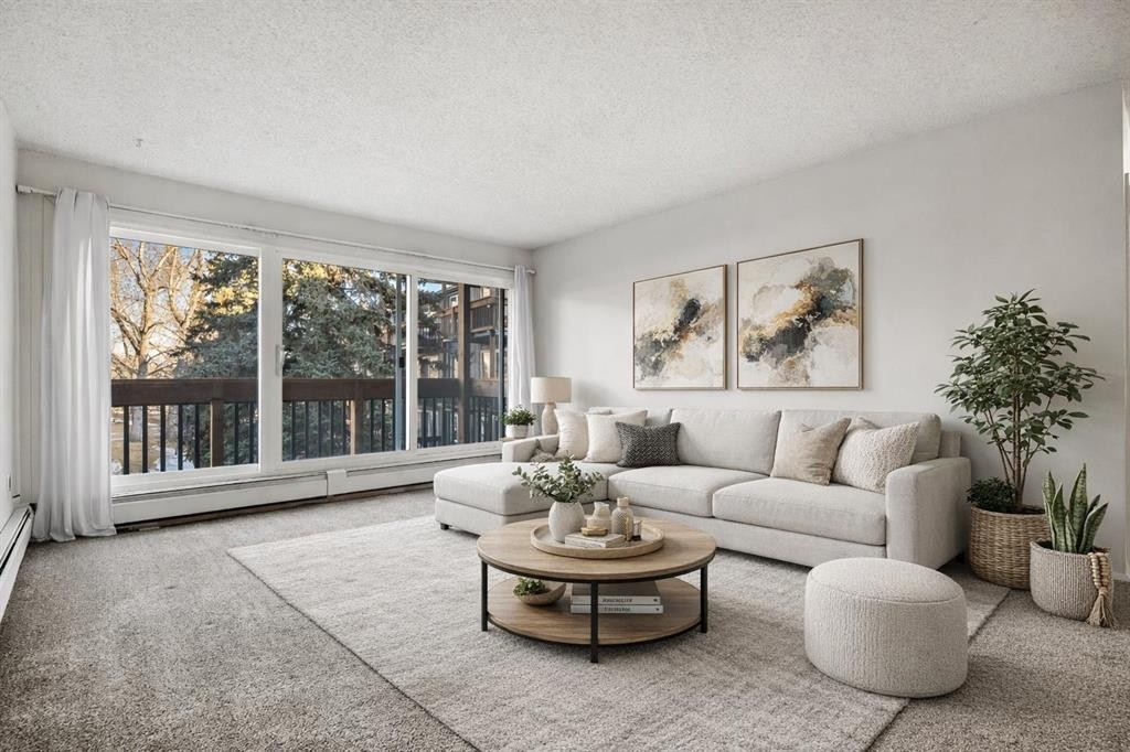 307-816 89 Avenue Sw, Calgary, AB - Indoor Photo Showing Living Room