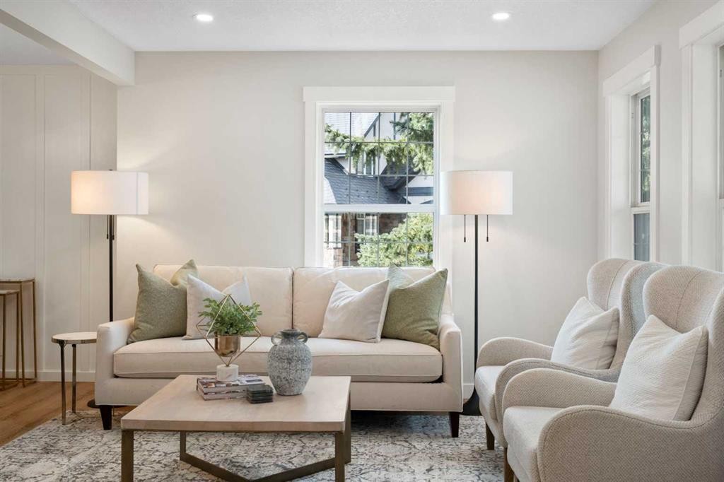 335 Hidden Creek Boulevard Nw, Calgary, AB - Indoor Photo Showing Living Room