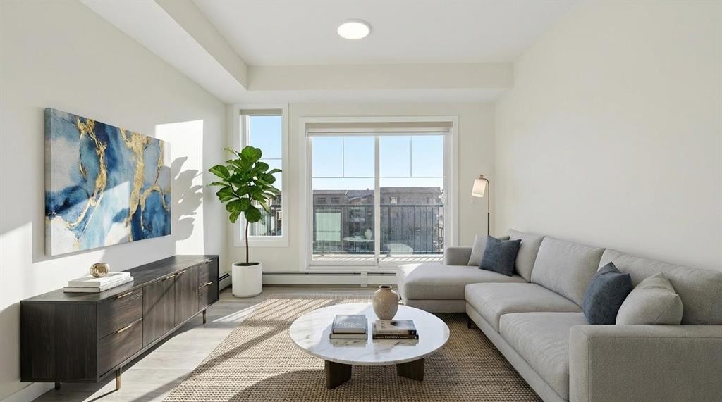 2425-15 Skyview Point Crescent Ne, Calgary, AB - Indoor Photo Showing Living Room