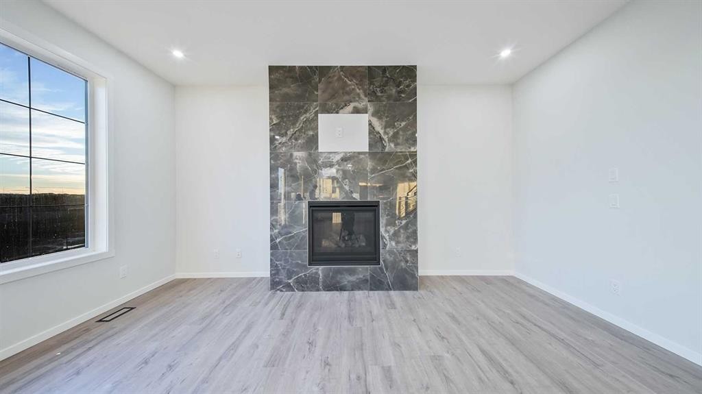 41 Cityside View Ne, Calgary, AB - Indoor With Fireplace