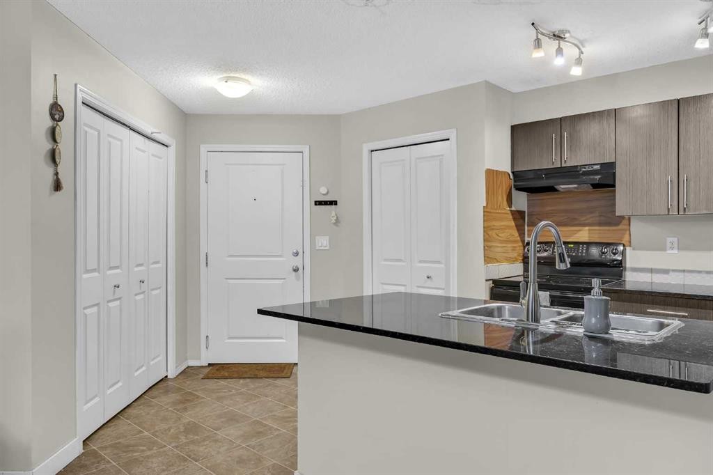 207-5 Saddlestone Way Ne, Calgary, AB - Indoor Photo Showing Kitchen With Double Sink