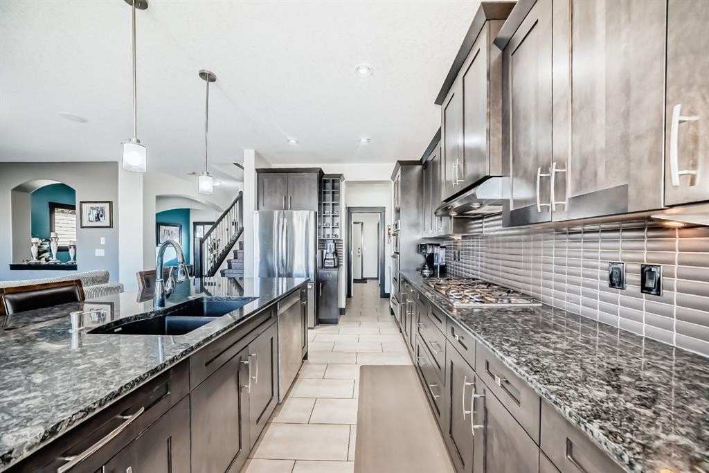16 Skyview Shores Gardens Ne, Calgary, AB - Indoor Photo Showing Kitchen With Double Sink With Upgraded Kitchen