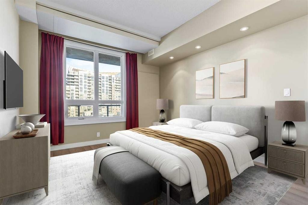 1103-8880 Horton Road Se, Calgary, AB - Indoor Photo Showing Bedroom