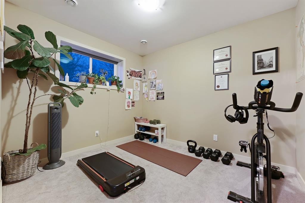 256 Lysander Place Se, Calgary, AB - Indoor Photo Showing Gym Room