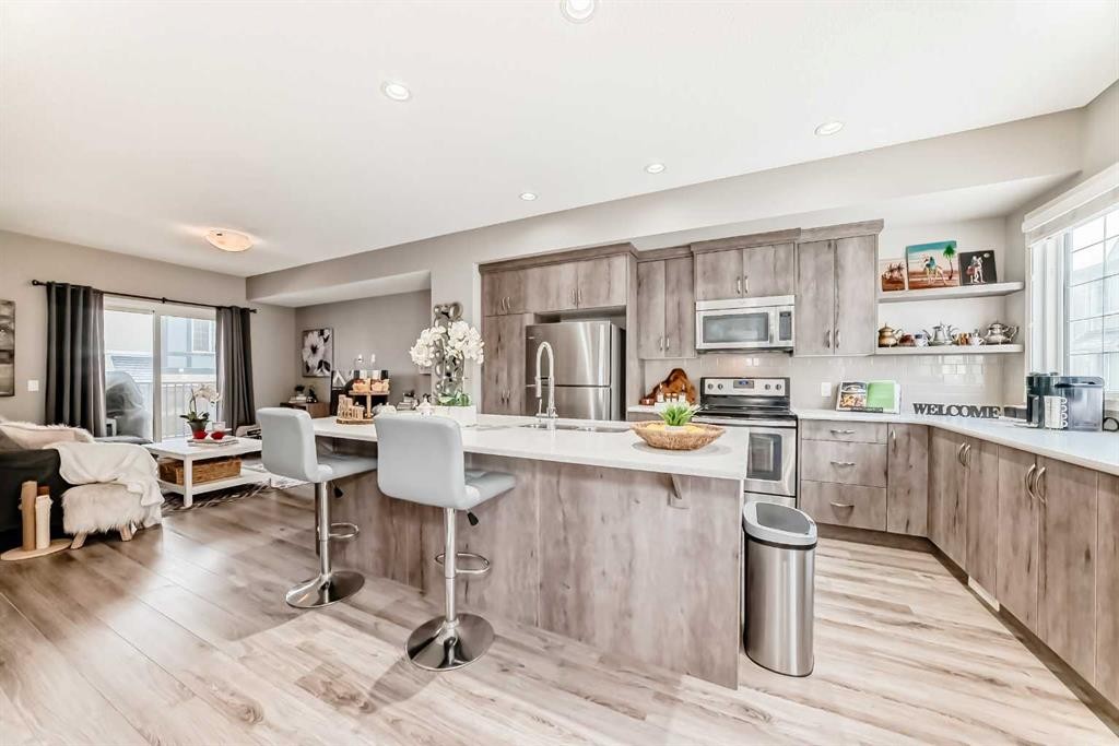 309 Nolanlake Villas Nw, Calgary, AB - Indoor Photo Showing Kitchen With Upgraded Kitchen