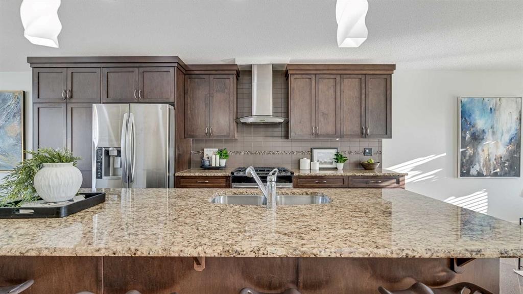 389 Cranberry Circle Se, Calgary, AB - Indoor Photo Showing Kitchen With Double Sink With Upgraded Kitchen