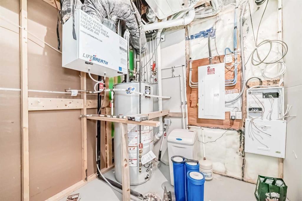 41 Shawnee Green Sw, Calgary, AB - Indoor Photo Showing Basement